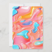 Invitation d'anniversaire en plastique psychédéliq (Dos)