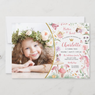 Invitation d'anniversaire Enchanted Fairy Garden