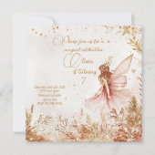 Invitation d'anniversaire Enchanted Gold et Rose F (Devant)