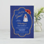 Invitation d'anniversaire Enchanted Rose Fairytale (Debout devant)