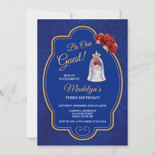 Invitation d'anniversaire Enchanted Rose Fairytale