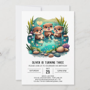 Invitation d'anniversaire Enchanter Otter