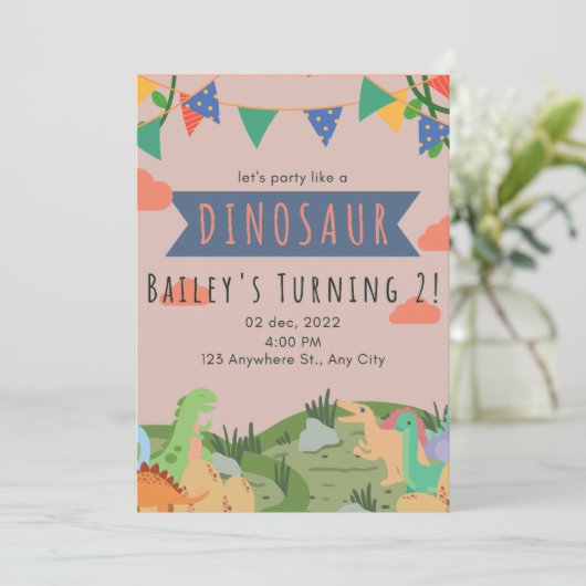 invitation d'anniversaire enfant, enfants (Debout devant)