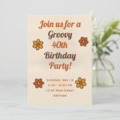 Invitation d'anniversaire enfant groovy (Debout devant)