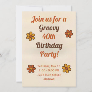 Invitation d'anniversaire enfant groovy
