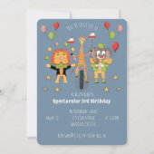 Invitation d'anniversaire enfant thème cirque (Devant)