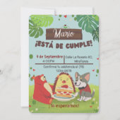 Invitation d'anniversaire enfantin pour garçon - F (Devant)