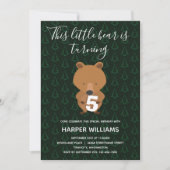 Invitation d'anniversaire enfantine rustique avec (Devant)