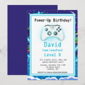 Invitation d'anniversaire épique pour 8 ans avec u (Devant / Derrière)