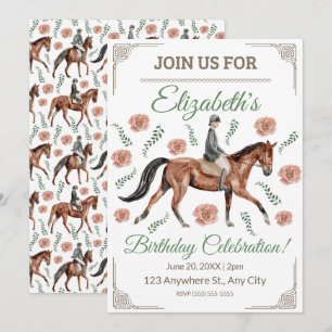 Invitation d'anniversaire équestre