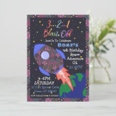 Invitation d'anniversaire Espace pour garçon (Debout devant)