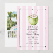 Invitation d'anniversaire estivale Chic et Prépayé