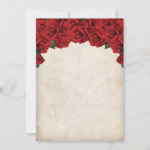 Invitation d'anniversaire étape Fleurs rouges pour (Dos)