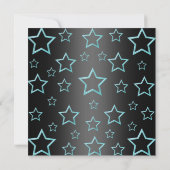 Invitation d'anniversaire étoile bleue et noire (Dos)