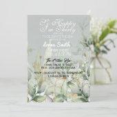 Invitation d'anniversaire| Eucalyptus Green Waterc (Debout devant)