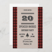 Invitation d'anniversaire exécutée (Devant / Derrière)