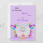 INVITATION D'ANNIVERSAIRE EXTRAORDINAIRE (Devant)