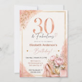 Invitation d'anniversaire fabuleuse de 30 ans pour (Devant)
