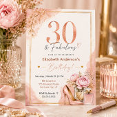 Invitation d'anniversaire fabuleuse de 30 ans pour