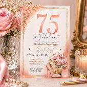 Invitation d'anniversaire fabuleuse de 75 ans de P