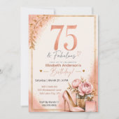 Invitation d'anniversaire fabuleuse de 75 ans de P (Devant)