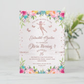 Invitation d'anniversaire Fairy Garden Enchanted (Debout devant)