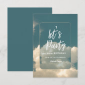 Invitation d'anniversaire "Faisons la fête" avec d (Devant / Derrière)