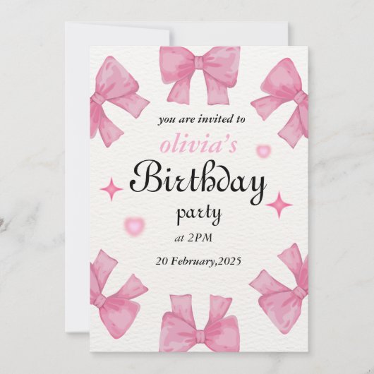 Invitation d'anniversaire - Faites votre fête (Devant)