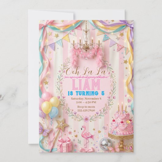 Invitation d'anniversaire Fancy Nancy | Princesse (Devant)