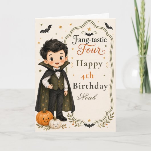 Invitation d'anniversaire Fang‑tastic Four (Devant)