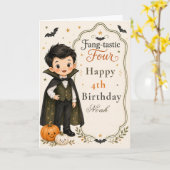 Invitation d'anniversaire Fang‑tastic Four (Fleur jaune)