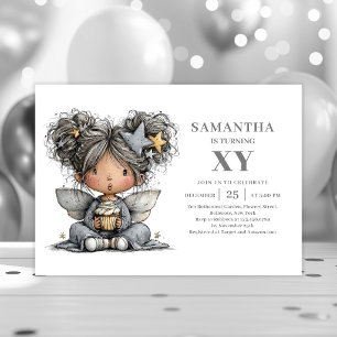Invitation d'anniversaire fantaisiste adolescente 