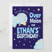 Invitation d'anniversaire Fantaisiste Céleste Au-D (Dos)