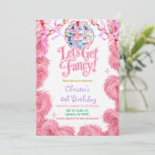 Invitation d'anniversaire fantaisiste Let's get fa (Debout devant)
