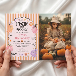 Invitation d'anniversaire fantôme mignon pour touj