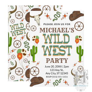 Invitation d'anniversaire Far West