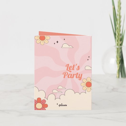 Invitation d'anniversaire farce, Amour Licorne, Fê (Dos)