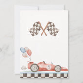 Invitation d'anniversaire Fast One Course automobi (Dos)