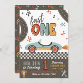 Invitation d'anniversaire Fast ONE | Invitation de (Devant / Derrière)