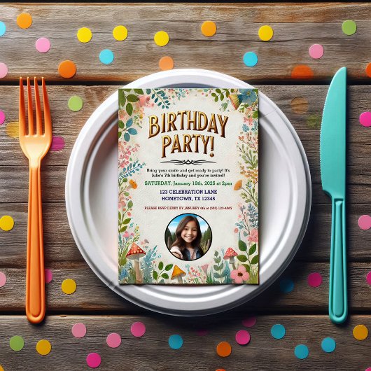 Invitation d'anniversaire Fée Enchantée