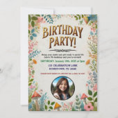 Invitation d'anniversaire Fée Enchantée (Devant)