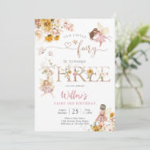 Invitation d'anniversaire Fée Fille (Debout devant)