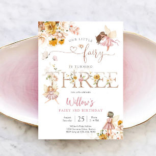 Invitation d'anniversaire Fée Fille