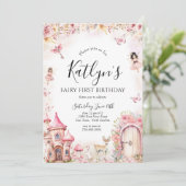 Invitation d'anniversaire fée, Invitation de jardi (Debout devant)