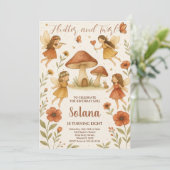 Invitation d'anniversaire fée modifiable (Debout devant)