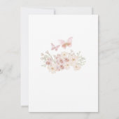 Invitation d'anniversaire Fée Papillon Rose Fille (Dos)