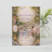 Invitation d'anniversaire Fée pour tout âge (Debout devant)