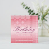 Invitation d'anniversaire Fête Bulles de Rêve Rose (Debout devant)