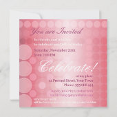 Invitation d'anniversaire Fête Bulles de Rêve Rose (Dos)