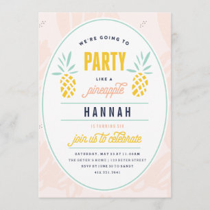 INVITATION D'ANNIVERSAIRE - FÊTE COMME UN ANANANGL